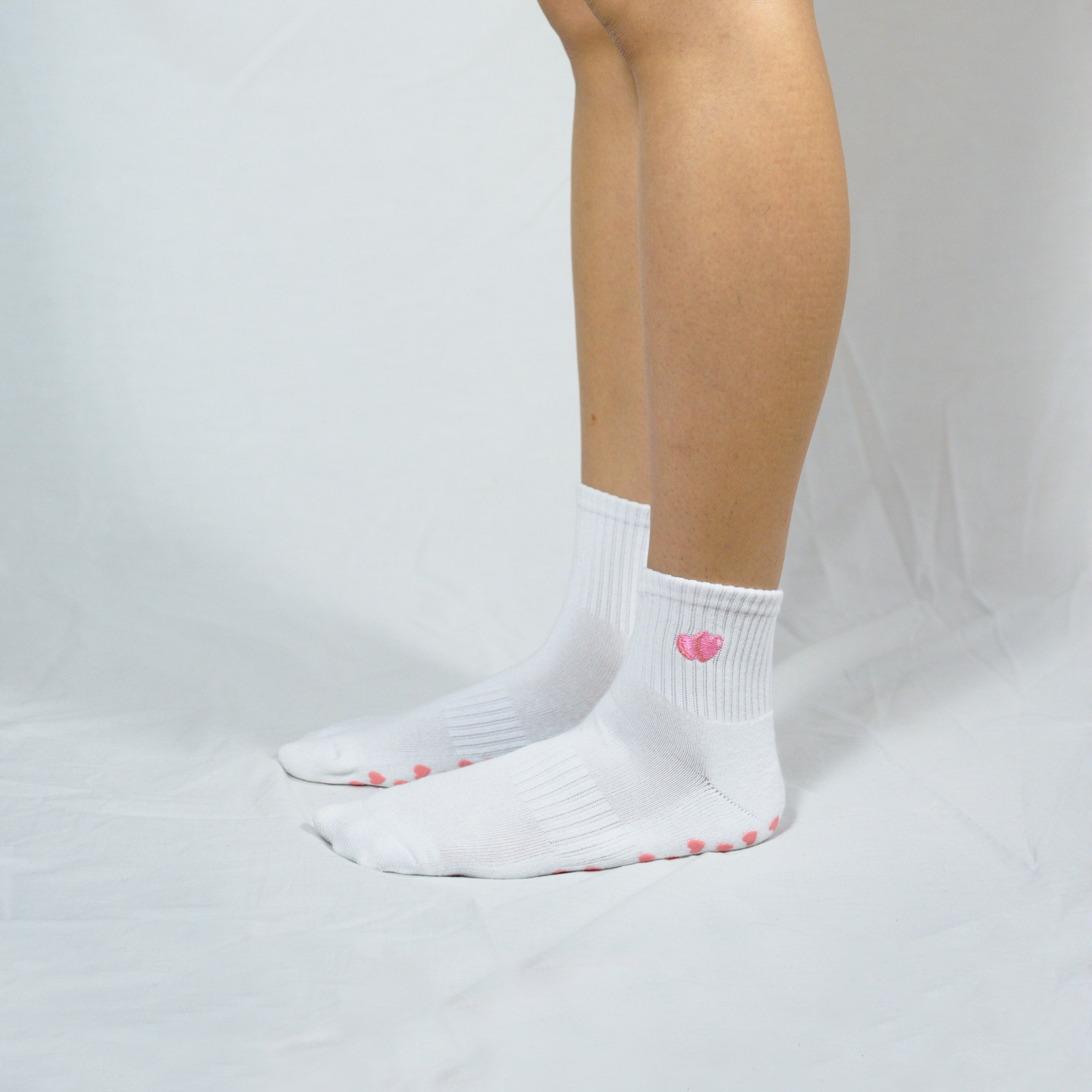 Soft Heart Crew Grip Sock