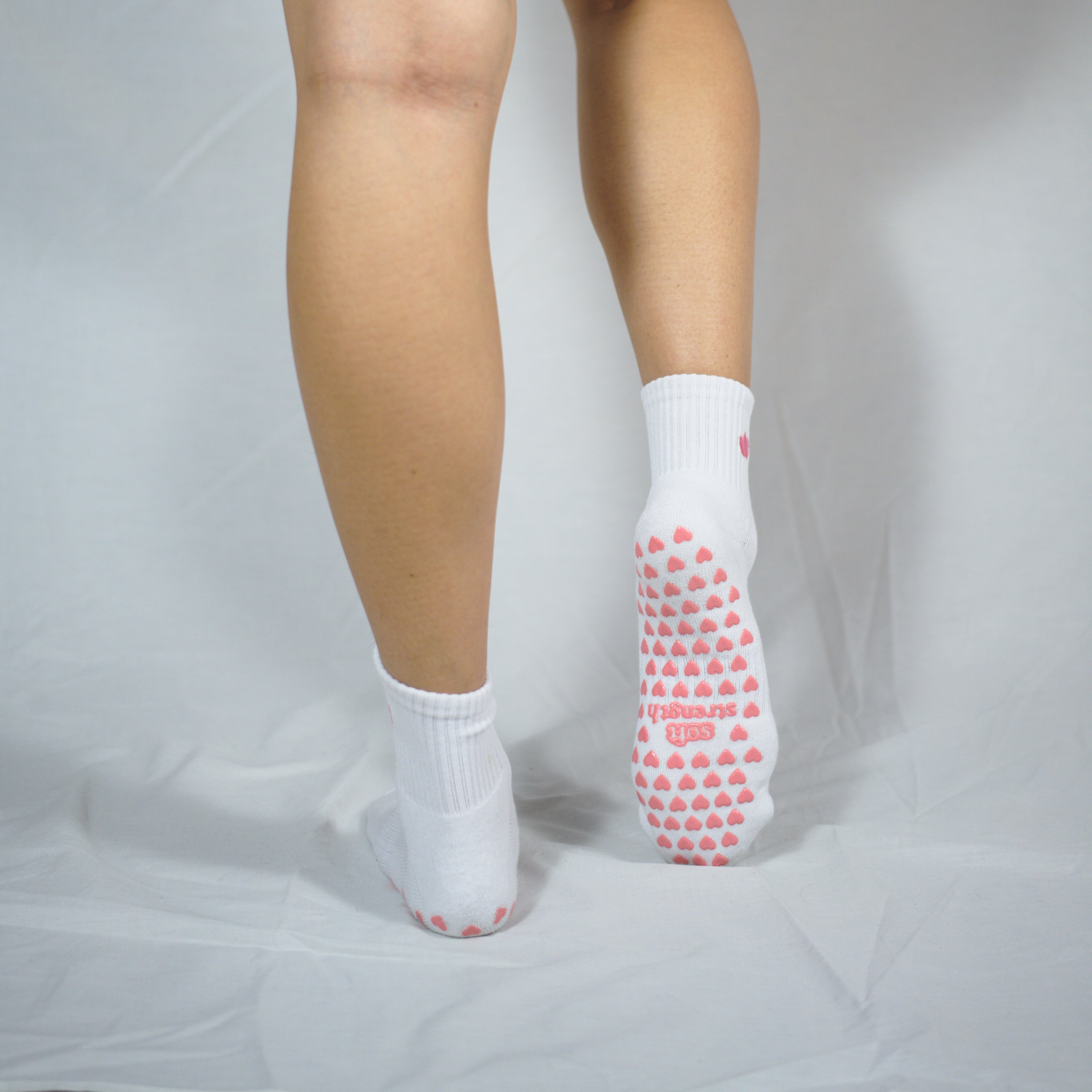 Soft Heart Crew Grip Sock